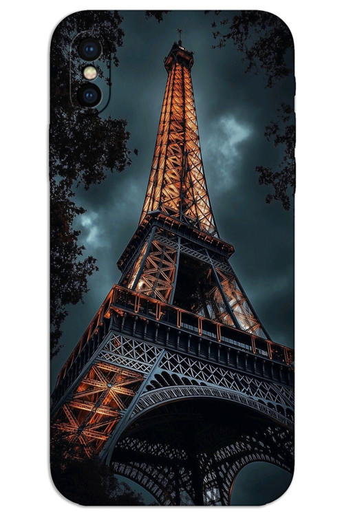 iPhone X / XS Kılıf HD Desen Baskılı Arka Kapak - Eyfel Kulesi