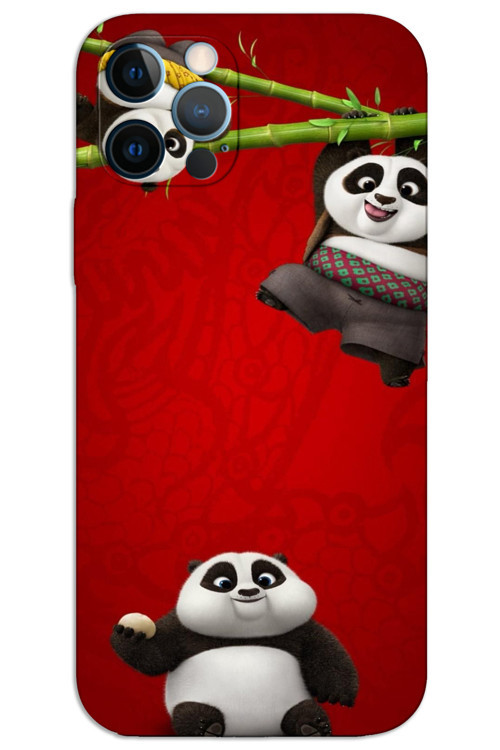 iPhone 12 Pro Max Kılıf HD Desen Baskılı Arka Kapak - Panda