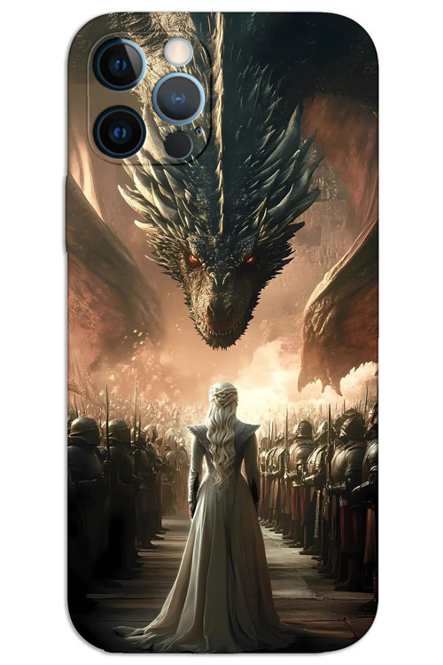 iPhone 12 Pro Max Kılıf HD Desen Baskılı Arka Kapak - Dragons