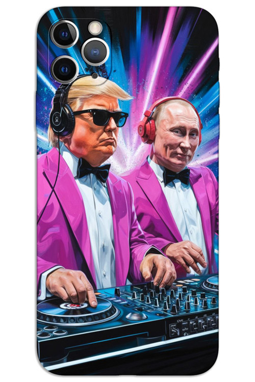 iPhone 11 Pro Kılıf HD Desen Baskılı Arka Kapak - DJ Trump Putin