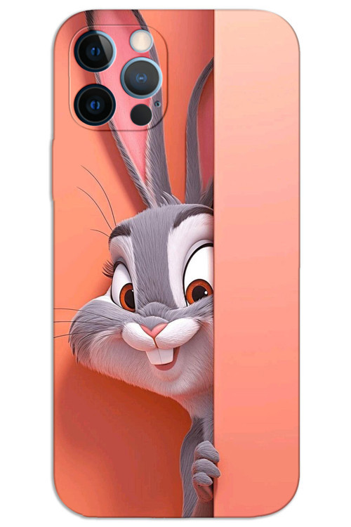 iPhone 12 Pro Max Kılıf HD Desen Baskılı Arka Kapak - BugsBunny 2