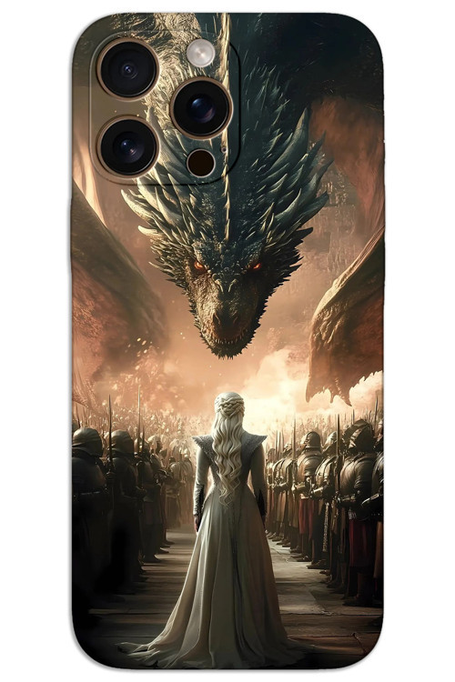 iPhone 16 Pro Kılıf HD Desen Baskılı Arka Kapak - Dragons
