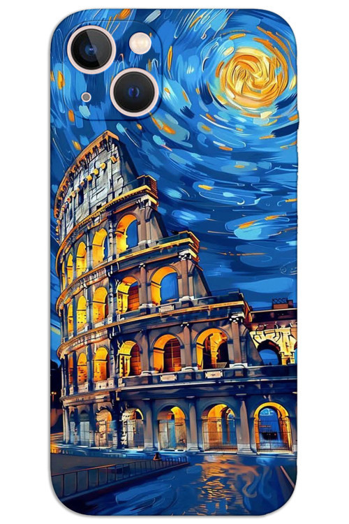 iPhone 14 Plus Kılıf HD Desen Baskılı Arka Kapak - Sanat Roma