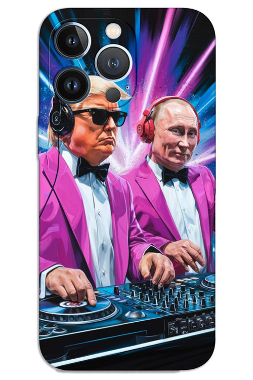 iPhone 13 Pro Kılıf HD Desen Baskılı Arka Kapak - DJ Trump Putin
