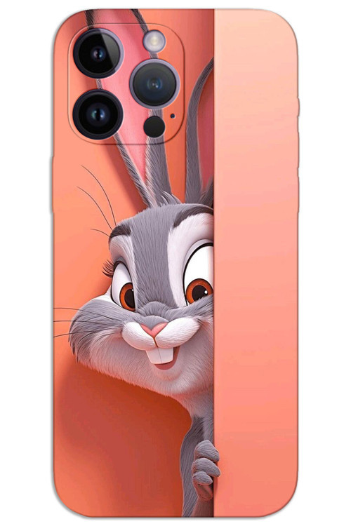 iPhone 14 Pro Max Kılıf HD Desen Baskılı Arka Kapak - BugsBunny 2