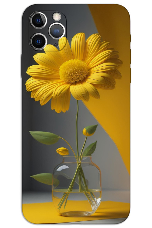iPhone 11 Pro Kılıf HD Desen Baskılı Arka Kapak - Fanus Çiçek