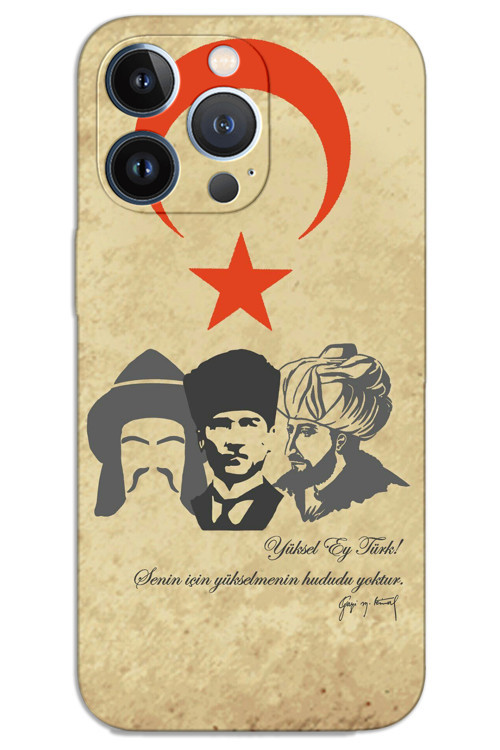 iPhone 13 Pro Max Kılıf HD Desen Baskılı Arka Kapak - Yüksel Ey Türk