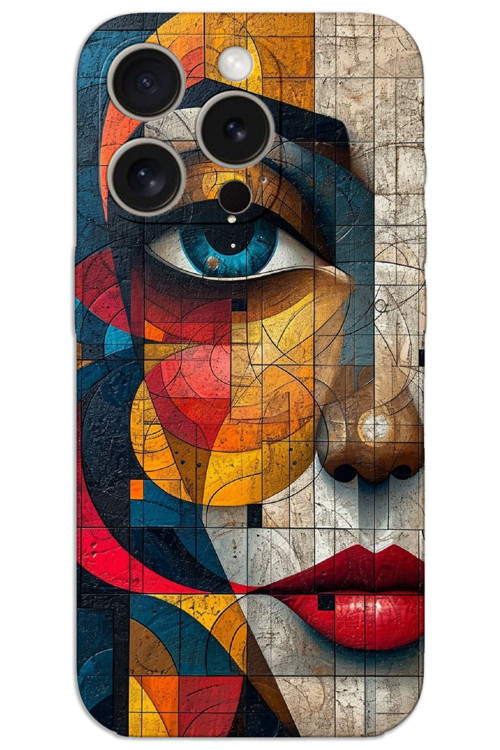 iPhone 15 Pro Kılıf HD Desen Baskılı Arka Kapak - Sanat Yüz