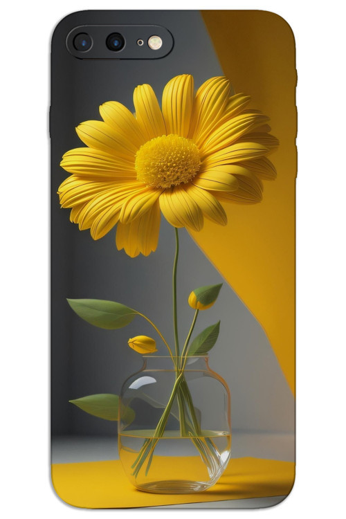 iPhone 7 Plus Kılıf HD Desen Baskılı Arka Kapak - Fanus Çiçek