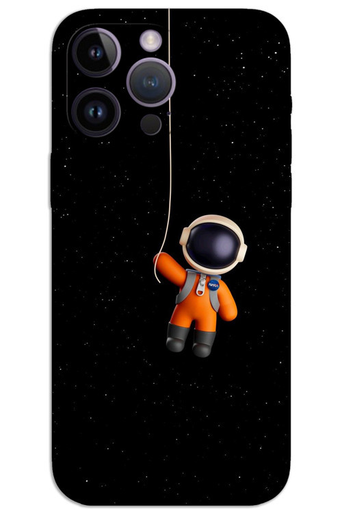 iPhone 14 Pro Max Kılıf HD Desen Baskılı Arka Kapak - Astronot