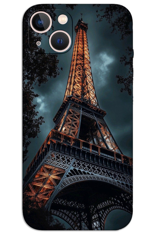 iPhone 13 Kılıf HD Desen Baskılı Arka Kapak - Eyfel Kulesi