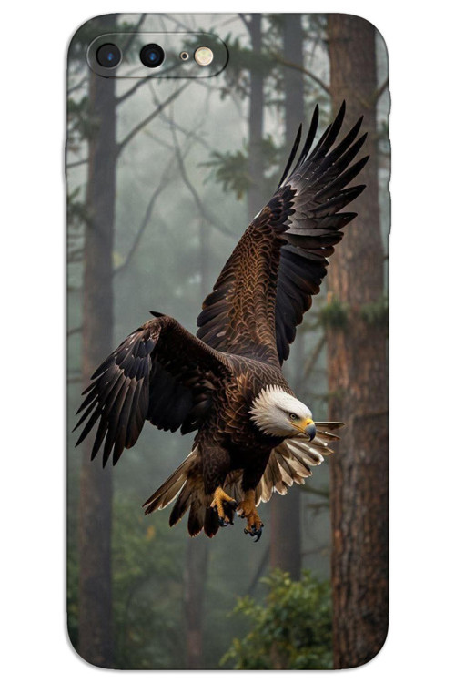 iPhone 8 Plus Kılıf HD Desen Baskılı Arka Kapak - Kartal
