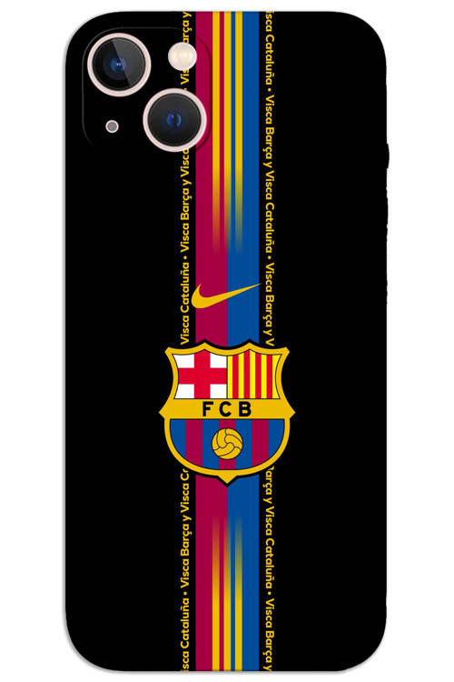 iPhone 15 Plus Kılıf HD Desen Baskılı Arka Kapak - Barça