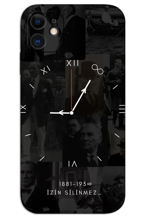 iPhone 12 Kılıf HD Desen Baskılı Arka Kapak - Atatürk 9-15