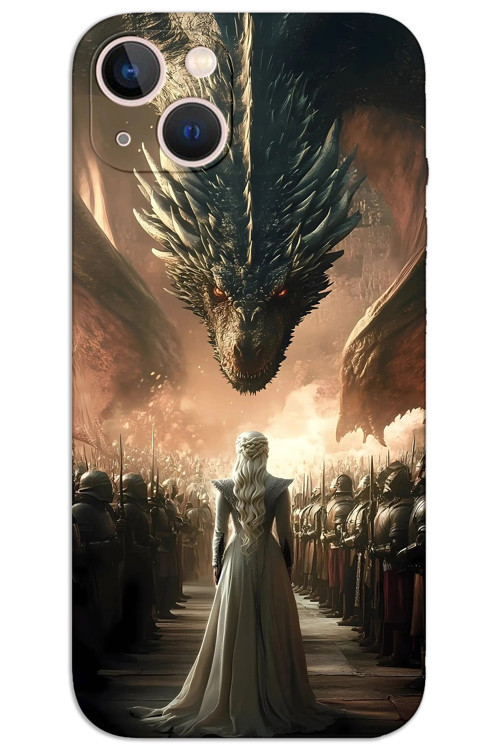 iPhone 15 Kılıf HD Desen Baskılı Arka Kapak - Dragons