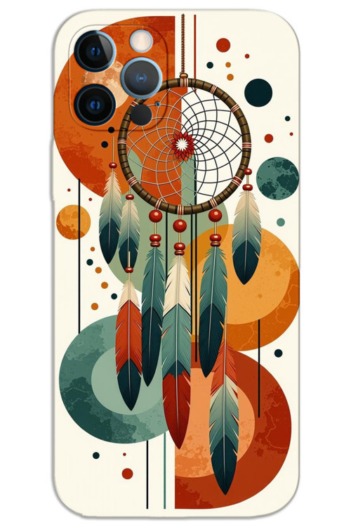 iPhone 12 Pro Kılıf HD Desen Baskılı Arka Kapak - Mandala