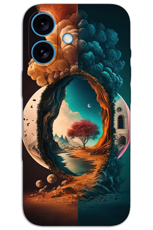 iPhone 16 Kılıf HD Desen Baskılı Arka Kapak - Aydan Gece