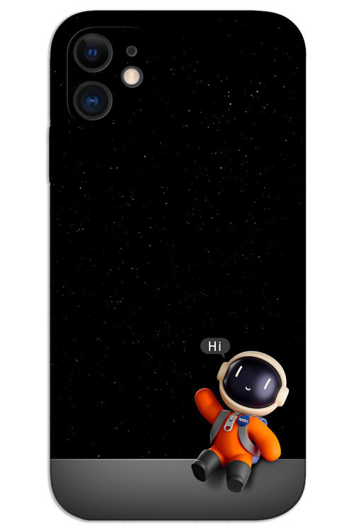 iPhone 12 Kılıf HD Desen Baskılı Arka Kapak - Astronot Hi