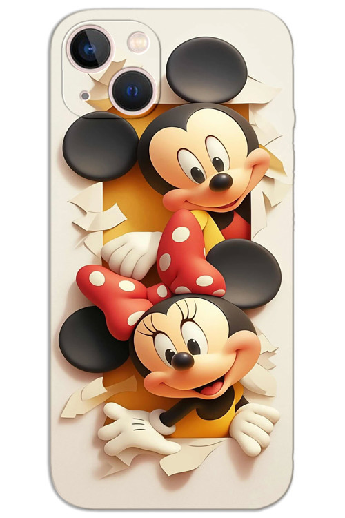 iPhone 15 Plus Kılıf HD Desen Baskılı Arka Kapak - Mickey 2
