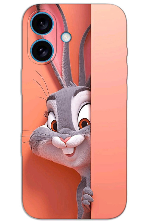 iPhone 16 Plus Kılıf HD Desen Baskılı Arka Kapak - BugsBunny 2