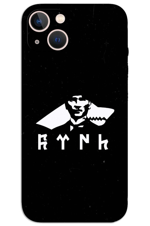 iPhone 15 Kılıf HD Desen Baskılı Arka Kapak - Atatürk Kurt