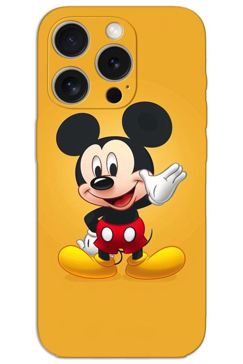 iPhone 15 Pro Max Kılıf HD Desen Baskılı Arka Kapak - Mickey 3