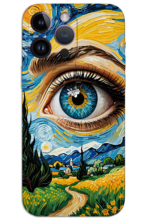 iPhone 14 Pro Max Kılıf HD Desen Baskılı Arka Kapak - Sanat Göz