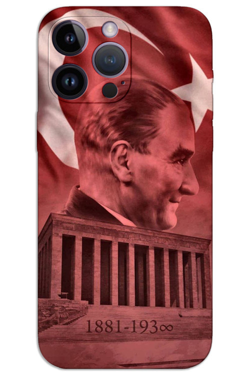 iPhone 14 Pro Kılıf HD Desen Baskılı Arka Kapak - Atatürk Anıtkabir