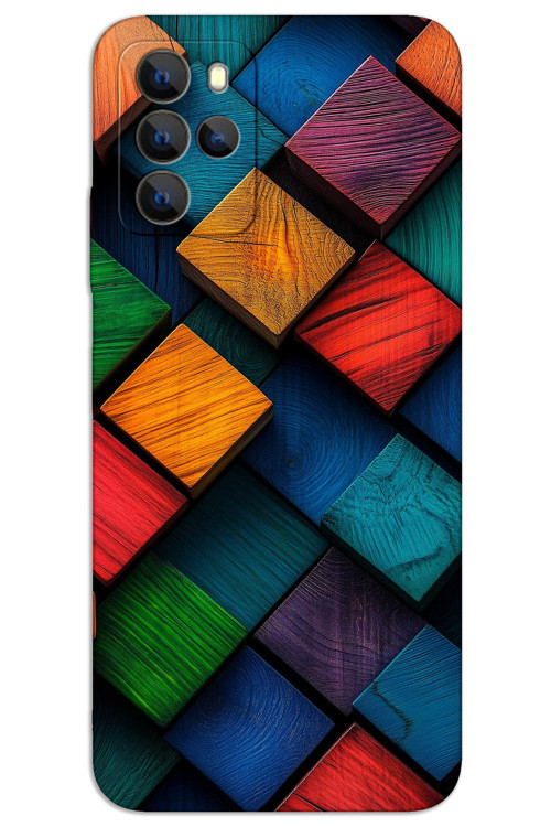 Omix X700 Kılıf HD Desen Baskılı Arka Kapak - Kare Desen