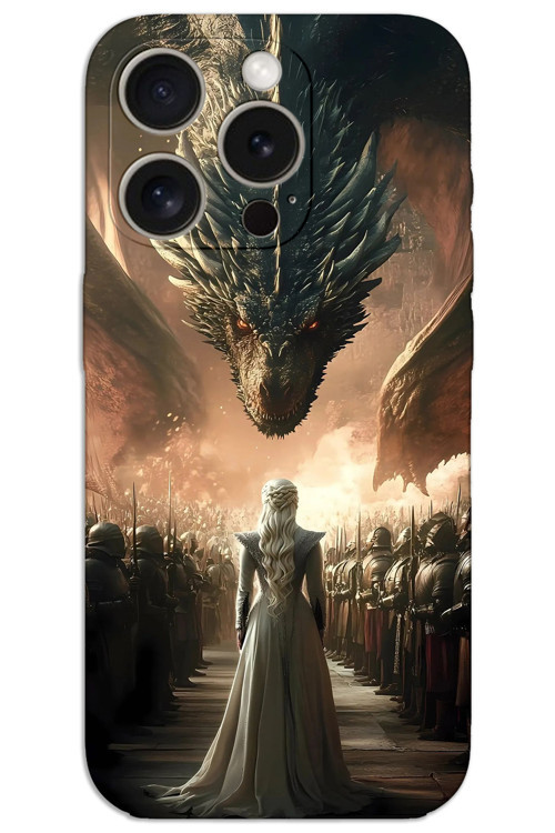 iPhone 15 Pro Max Kılıf HD Desen Baskılı Arka Kapak - Dragons