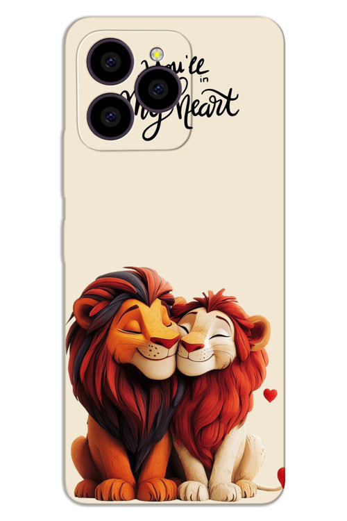 Omix X7 Kılıf HD Desen Baskılı Arka Kapak - Aslan Kral