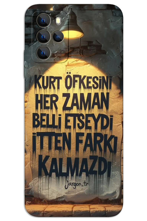 Omix X300 Kılıf HD Desen Baskılı Arka Kapak - Kurt Öfkesi