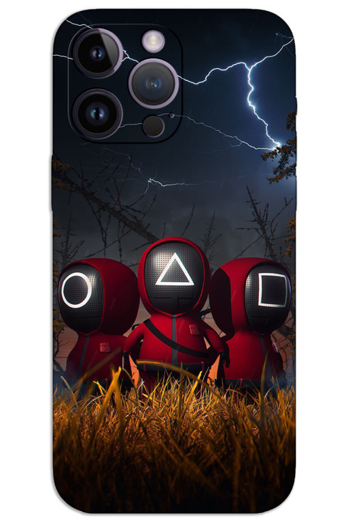 iPhone 14 Pro Kılıf HD Desen Baskılı Arka Kapak - Squid Game Minyon