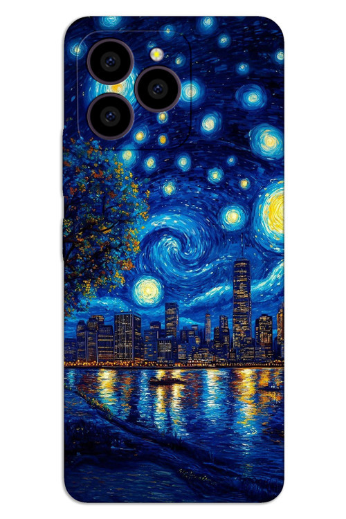 Omix X7 Kılıf HD Desen Baskılı Arka Kapak - Sanat Sahil