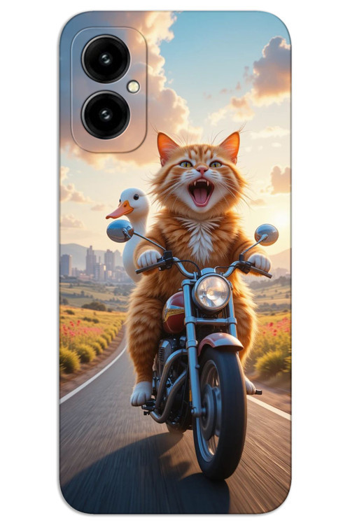 Omix X5 Kılıf HD Desen Baskılı Arka Kapak - Çılgın Kedi