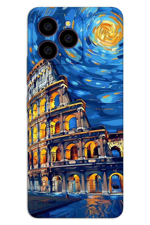Omix X7 Kılıf HD Desen Baskılı Arka Kapak - Sanat Roma