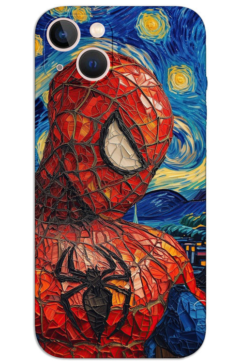 iPhone 15 Plus Kılıf HD Desen Baskılı Arka Kapak - Örümcek Adam