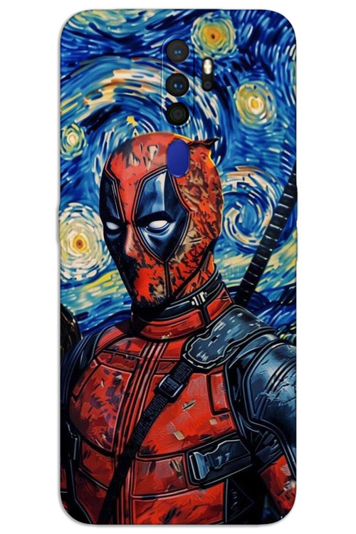 Oppo A5 2020 Kılıf HD Desen Baskılı Arka Kapak - Deadpool