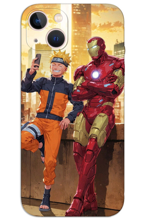 iPhone 14 Plus Kılıf HD Desen Baskılı Arka Kapak - İron Man