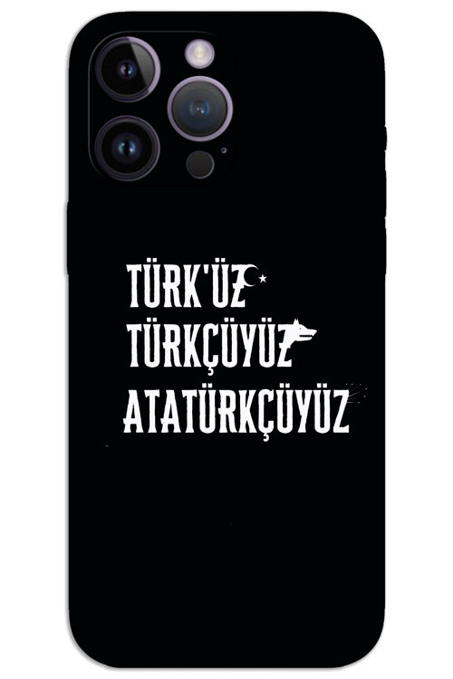 iPhone 14 Pro Max Kılıf HD Desen Baskılı Arka Kapak - Türkçü