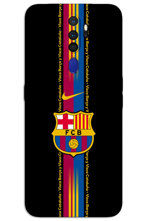 Oppo A9 2020 Kılıf HD Desen Baskılı Arka Kapak - Barça