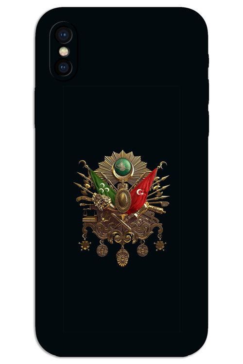 iPhone XS Max Kılıf HD Desen Baskılı Arka Kapak - Tuğra