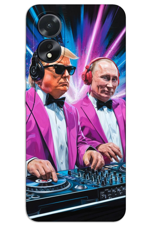 Oppo A38 Kılıf HD Desen Baskılı Arka Kapak - DJ Trump Putin