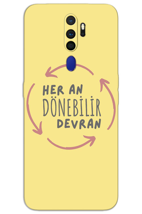 Oppo A5 2020 Kılıf HD Desen Baskılı Arka Kapak - Devran Döner