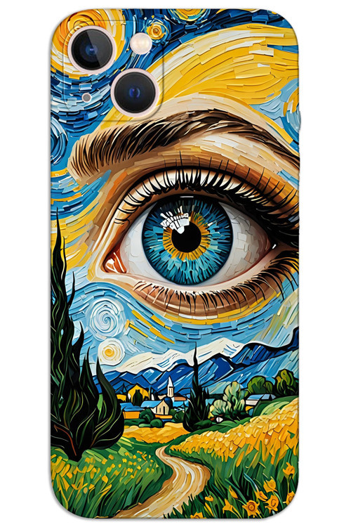 iPhone 15 Plus Kılıf HD Desen Baskılı Arka Kapak - Sanat Göz