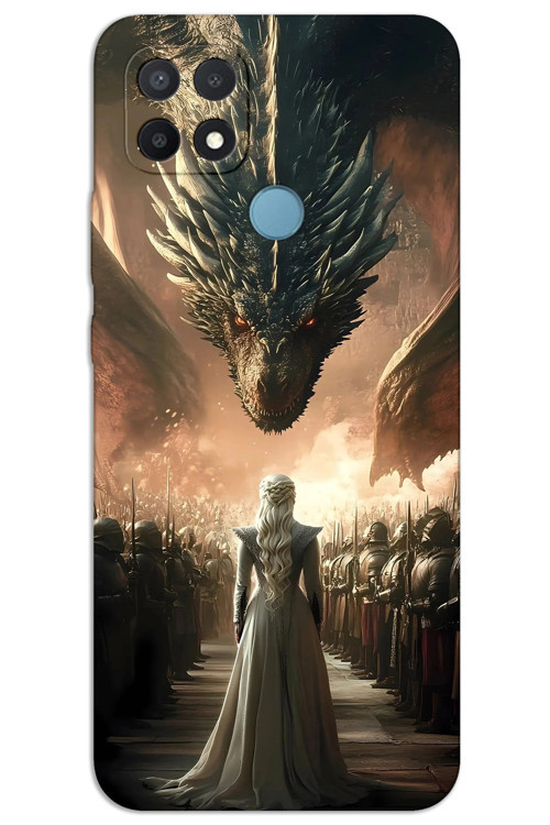 Oppo A15 / A15S Kılıf HD Desen Baskılı Arka Kapak - Dragons