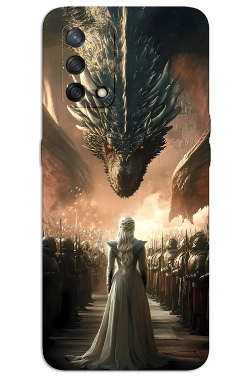 Oppo A74 Kılıf HD Desen Baskılı Arka Kapak - Dragons