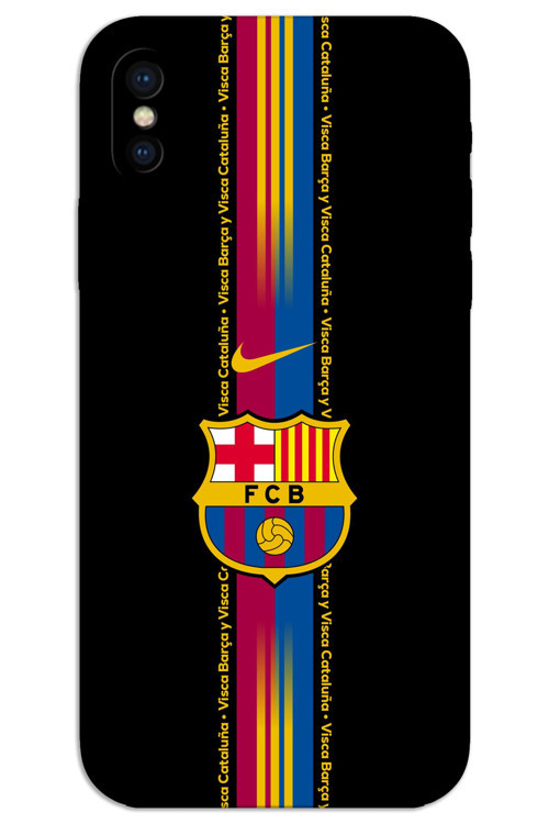 iPhone XS Max Kılıf HD Desen Baskılı Arka Kapak - Barça