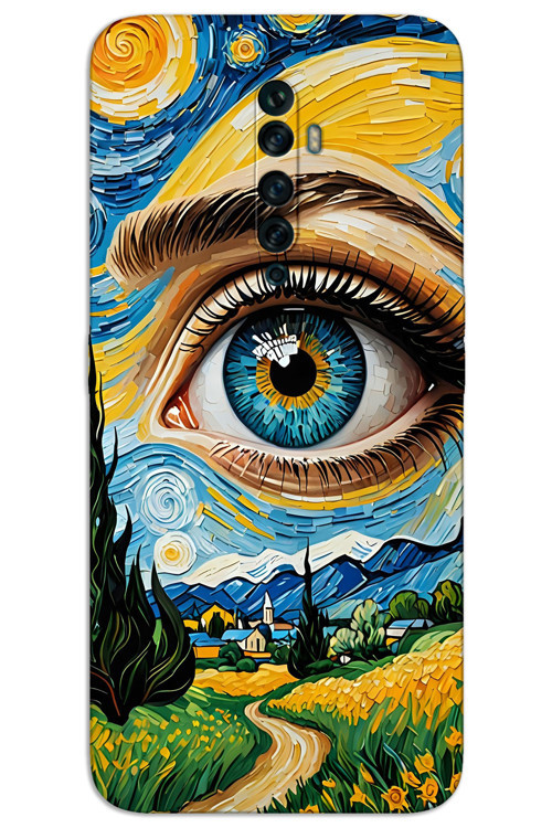 Oppo Reno 2Z Kılıf HD Desen Baskılı Arka Kapak - Sanat Göz