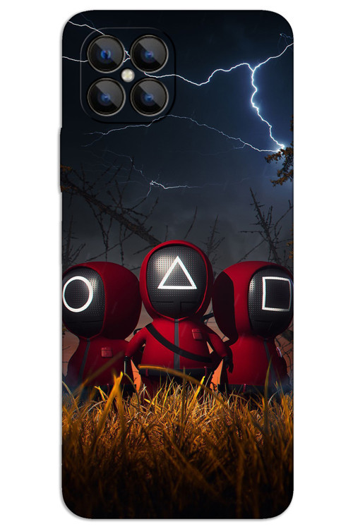 Omix X600 Kılıf HD Desen Baskılı Arka Kapak - Squid Game Minyon